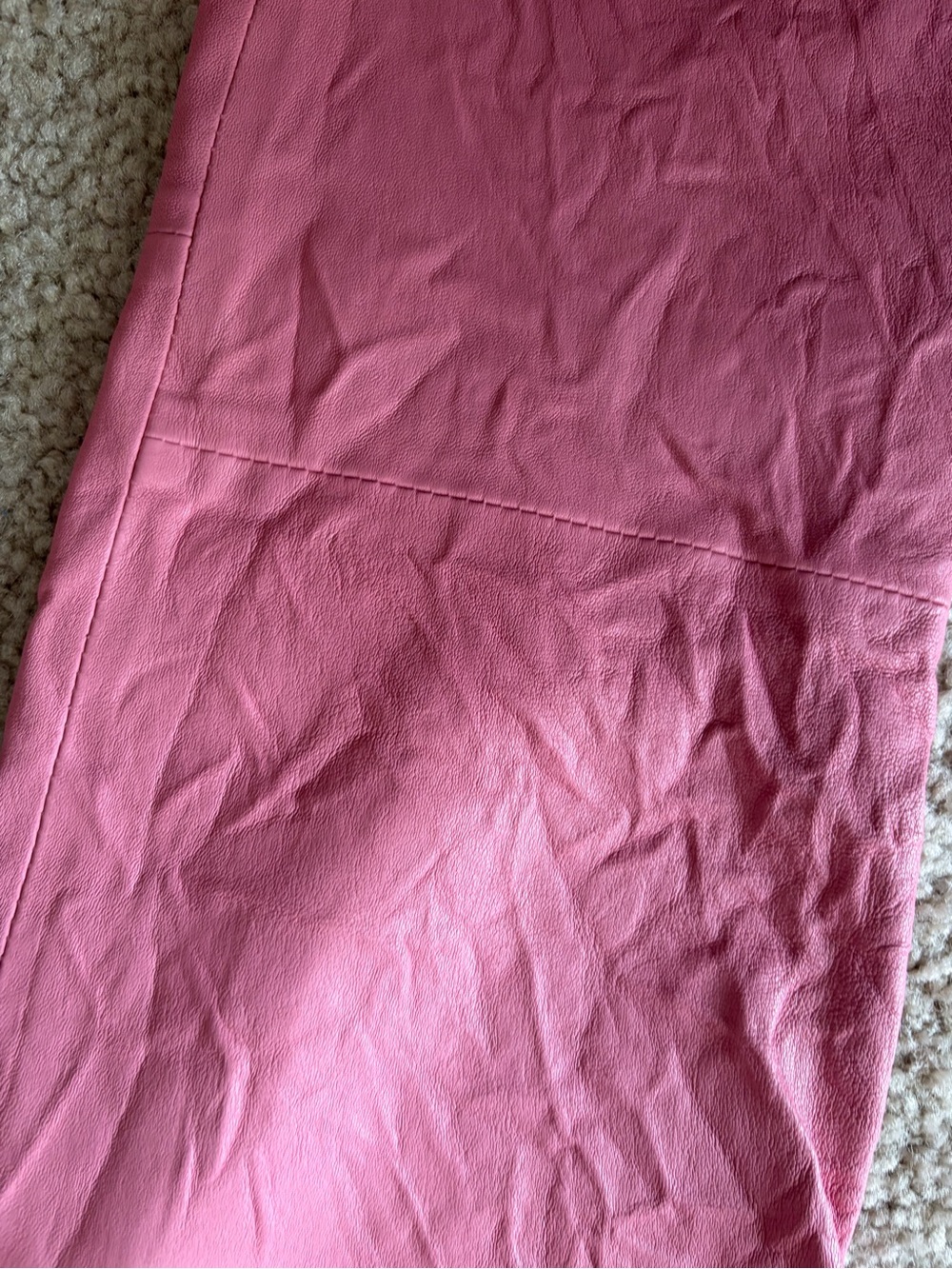 Zadig & Voltaire archive Pink Phlame Crinkled skinny Leather Pants Barbie 29 - Picture 10 of 13